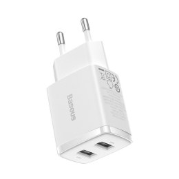 BASEUS ładowarka sieciowa 2 x USB A 2,1A 10,5W CCXJ010202 biała