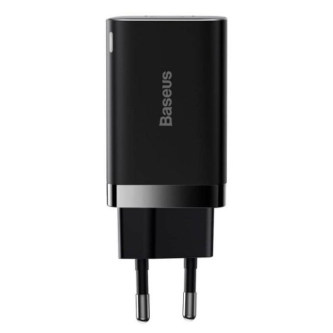 BASEUS ładowarka sieciowa USB A + Typ C PD QC3.0 30W CCSUPP-E01/CCCJG30UE czarna BASEUS ładowarka sieciowa USB A + Typ C PD QC3.0 30W CCSUPP-E01/CCCJG30UE czarna