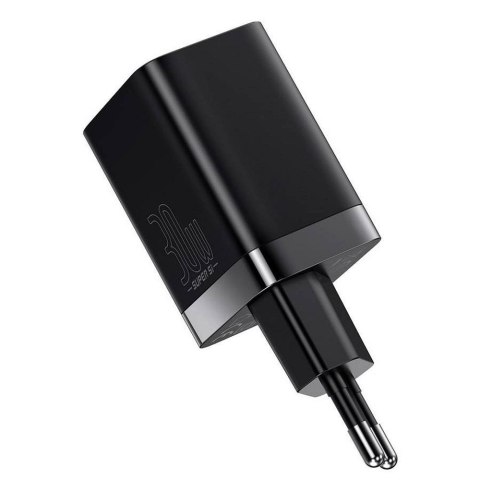 BASEUS ładowarka sieciowa USB A + Typ C PD QC3.0 30W CCSUPP-E01/CCCJG30UE czarna BASEUS ładowarka sieciowa USB A + Typ C PD QC3.0 30W CCSUPP-E01/CCCJG30UE czarna
