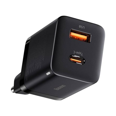 BASEUS ładowarka sieciowa USB A + Typ C PD QC3.0 30W CCSUPP-E01/CCCJG30UE czarna BASEUS ładowarka sieciowa USB A + Typ C PD QC3.0 30W CCSUPP-E01/CCCJG30UE czarna