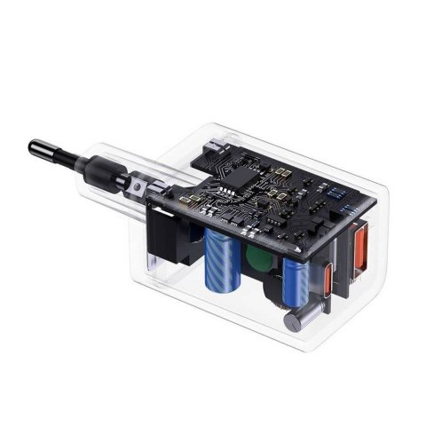 BASEUS ładowarka sieciowa USB A + Typ C PD QC3.0 30W CCSUPP-E01/CCCJG30UE czarna BASEUS ładowarka sieciowa USB A + Typ C PD QC3.0 30W CCSUPP-E01/CCCJG30UE czarna