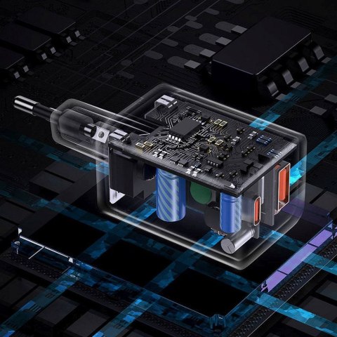 BASEUS ładowarka sieciowa USB A + Typ C PD QC3.0 30W CCSUPP-E01/CCCJG30UE czarna BASEUS ładowarka sieciowa USB A + Typ C PD QC3.0 30W CCSUPP-E01/CCCJG30UE czarna