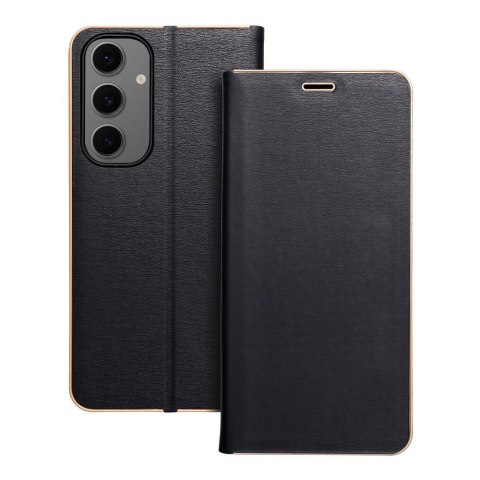 Kabura LUNA Book Gold do SAMSUNG S24 FE czarny