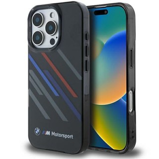 BMW futerał do IPHONE 16 Pro Max BMHCP16X23HTRAK (Motorsport IML Random Stripes) black