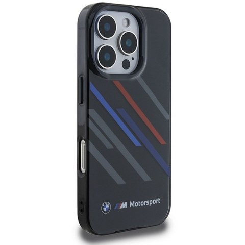 BMW futerał do IPHONE 16 Pro Max BMHCP16X23HTRAK (Motorsport IML Random Stripes) black