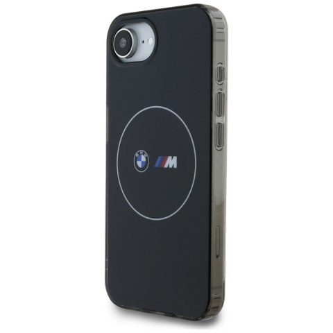 BMW futerał do IPHONE 16e (SE 4 2025) kompatybilny z MagSafe BMHMPSE424HBMKH (IML Metal White Circle) black