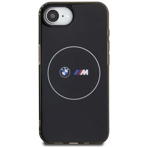 BMW futerał do IPHONE 16e (SE 4 2025) kompatybilny z MagSafe BMHMPSE424HBMKH (IML Metal White Circle) black