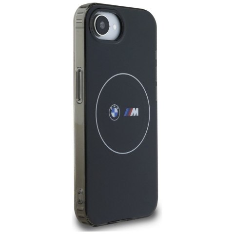 BMW futerał do IPHONE 16e (SE 4 2025) kompatybilny z MagSafe BMHMPSE424HBMKH (IML Metal White Circle) black