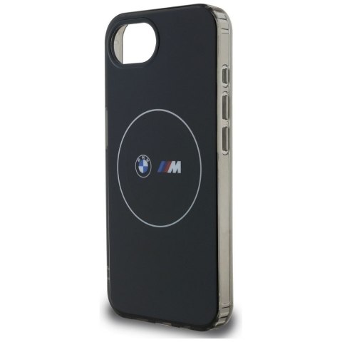 BMW futerał do IPHONE 16e (SE 4 2025) kompatybilny z MagSafe BMHMPSE424HBMKH (IML Metal White Circle) black