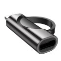 Adapter Lightning do USB C Hoco PD 2,4A 27W z wyświetlaczem UA32B czarny Adapter Lightning do USB C Hoco PD 2,4A 27W z wyświetlaczem UA32B czarny