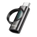 HOCO adapter Typ C (męski) do Typ C (żeński) z wyświetlaczem 5A 100W UA32 czarny HOCO adapter Typ C (męski) do Typ C (żeński) z wyświetlaczem 5A 100W UA32 czarny
