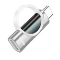 HOCO adapter Typ C (męski) do Typ C (żeński) z wyświetlaczem 5A 100W UA32 srebrny HOCO adapter Typ C (męski) do Typ C (żeński) z wyświetlaczem 5A 100W UA32 srebrny