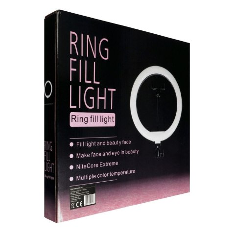 Lampa LED Ring Stream RGB pierścieniowa 10" z uchwytem na telefon + statyw czarna Lampa LED Ring Stream RGB pierścieniowa 10" z uchwytem na telefon + statyw czarna