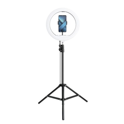 Lampa LED Ring Stream RGB pierścieniowa 13" z uchwytem na telefon + statyw czarna