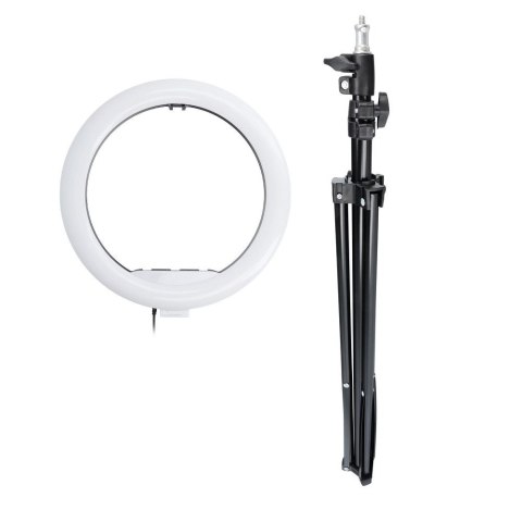 Lampa LED Ring Stream RGB pierścieniowa 13" z uchwytem na telefon + statyw czarna