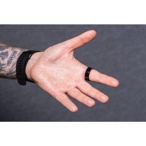 Smart Ring R11M- inteligentny pierścień ze stali ze stacją ładującą rozmiar 12 (21,4mm) czarny Smart Ring R11M- inteligentny pierścień ze stali ze stacją ładującą rozmiar 12 (21,4mm) czarny