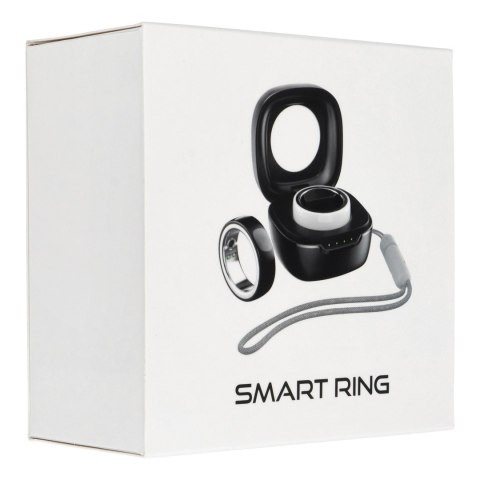 Smart Ring R8- inteligentny pierścień ceramiczny ze stacją ładującą rozmiar 15,4mm czarny