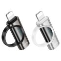HOCO adapter Lightning (męski) do Typ C (żeński) z wyświetlaczem 2,4A 27W UA32B srebrny HOCO adapter Lightning (męski) do Typ C (żeński) z wyświetlaczem 2,4A 27W UA32B srebrny