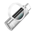 HOCO adapter Typ C (męski) do Lightning (żeński) z wyświetlaczem 3A 60W UA32A srebrny HOCO adapter Typ C (męski) do Lightning (żeński) z wyświetlaczem 3A 60W UA32A srebrny
