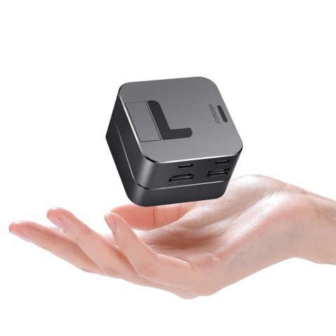 Hub Joyroom S-H121 podstawka USB-C - USB-A 3.0 / RJ45 / HDMI / USB-C / Thunderbolt do MacBook Pro - szary Hub Joyroom S-H121 podstawka USB-C - USB-A 3.0 / RJ45 / HDMI / USB-C / Thunderbolt do MacBook Pro - szary