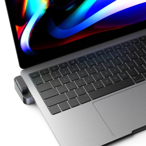 Hub Joyroom S-H121 podstawka USB-C - USB-A 3.0 / RJ45 / HDMI / USB-C / Thunderbolt do MacBook Pro - szary Hub Joyroom S-H121 podstawka USB-C - USB-A 3.0 / RJ45 / HDMI / USB-C / Thunderbolt do MacBook Pro - szary