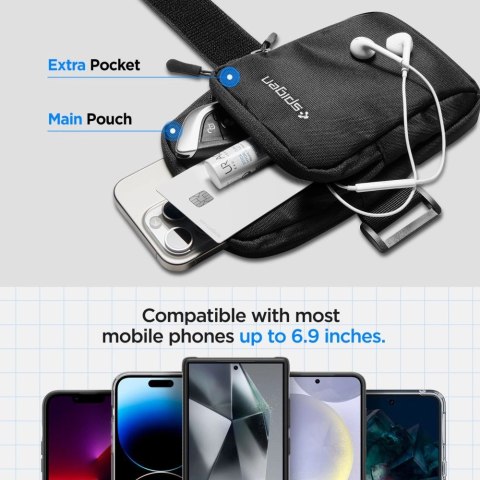 Armband Spigen Dynamic Shield A702 na ramię - czarny Armband Spigen Dynamic Shield A702 na ramię - czarny