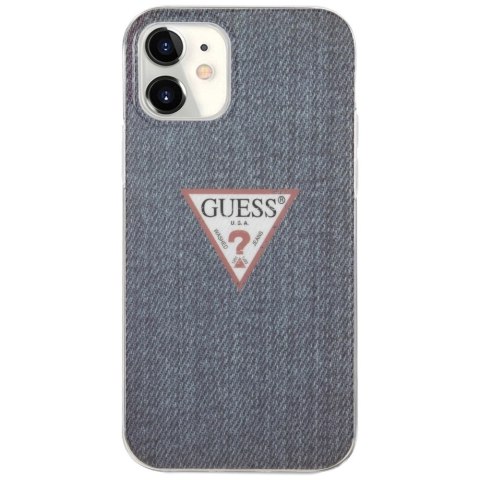 Etui Guess Jeans Collection na iPhone 12 mini - granatowe Etui Guess Jeans Collection na iPhone 12 mini - granatowe