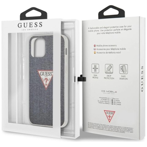 Etui Guess Jeans Collection na iPhone 12 mini - granatowe Etui Guess Jeans Collection na iPhone 12 mini - granatowe