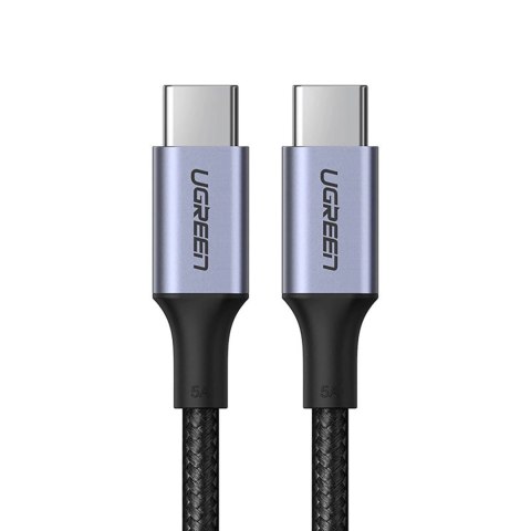 Kabel Ugreen US316 70428 USB-C - USB-C PD QC FCP 100W 5A 480Mb/s 1.5m - szary Kabel Ugreen US316 70428 USB-C - USB-C PD QC FCP 100W 5A 480Mb/s 1.5m - szary