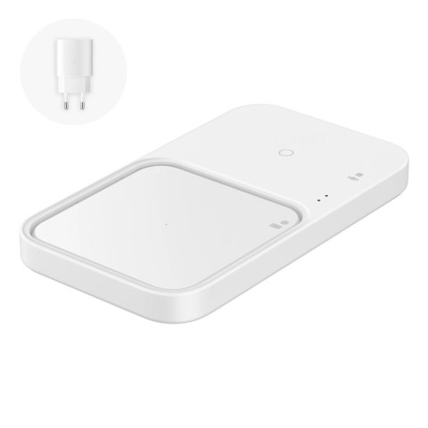 Ładowarka Samsung Wireless Charger Duo EP-P5400TWEGEU indukcyjna 15W - biała + ładowarka sieciowa + kabel Ładowarka Samsung Wireless Charger Duo EP-P5400TWEGEU indukcyjna 15W - biała + ładowarka sieciowa + kabel