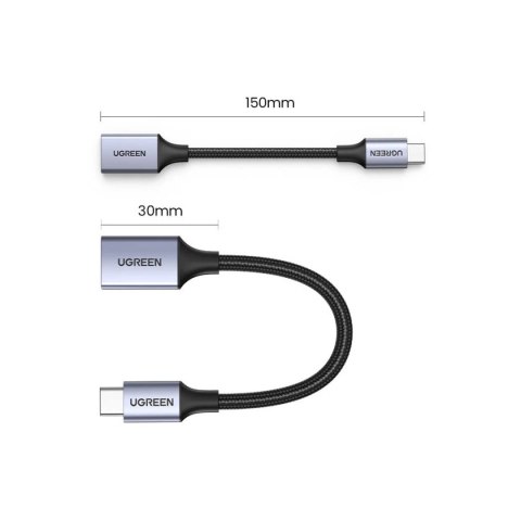Ugreen kabel adapter przejściówka OTG USB-C (męski) - USB-A (żeński) 5Gb/s 0.15m czarny (US378) Ugreen kabel adapter przejściówka OTG USB-C (męski) - USB-A (żeński) 5Gb/s 0.15m czarny (US378)
