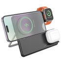 HOCO ładowarka indukcyjna 3w1 kompatybilna z Apple Watch 15W CQ1 czarna