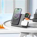 HOCO ładowarka indukcyjna 3w1 kompatybilna z Apple Watch 15W CQ1 czarna
