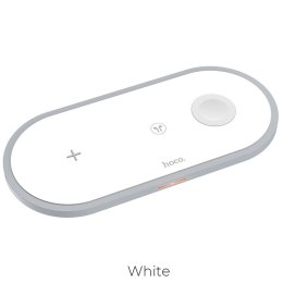 HOCO ładowarka indukcyjna Qi 3w1 ( telefon + zegarek + airpods ) 2A 10W CW24 biała