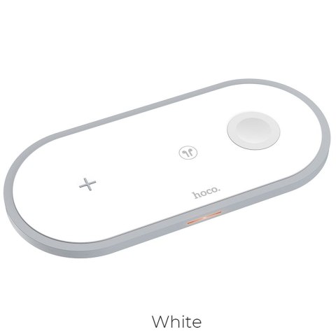 HOCO ładowarka indukcyjna Qi 3w1 ( telefon + zegarek + airpods ) 2A 10W CW24 biała