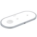 HOCO ładowarka indukcyjna Qi 3w1 ( telefon + zegarek + airpods ) 2A 10W CW24 biała