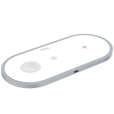HOCO ładowarka indukcyjna Qi 3w1 ( telefon + zegarek + airpods ) 2A 10W CW24 biała HOCO ładowarka indukcyjna Qi 3w1 ( telefon + zegarek + airpods ) 2A 10W CW24 biała
