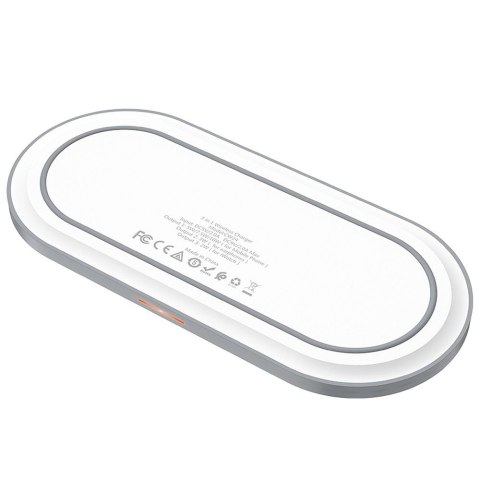HOCO ładowarka indukcyjna Qi 3w1 ( telefon + zegarek + airpods ) 2A 10W CW24 biała HOCO ładowarka indukcyjna Qi 3w1 ( telefon + zegarek + airpods ) 2A 10W CW24 biała
