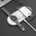 HOCO ładowarka indukcyjna Qi 3w1 ( telefon + zegarek + airpods ) 2A 10W CW24 biała