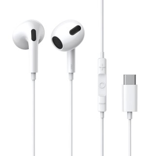 Baseus Encok C17 douszne słuchawki na kablu z mikrofonem USB-C - białe