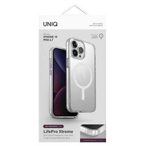 Etui UNIQ LifePro Xtreme Magclick Charging do iPhone 15 Pro Max - przezroczyste Etui UNIQ LifePro Xtreme Magclick Charging do iPhone 15 Pro Max - przezroczyste