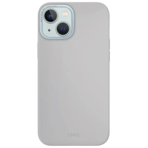 Etui UNIQ Lino Hue Magclick Charging do iPhone 15 - jasnoszare Etui UNIQ Lino Hue Magclick Charging do iPhone 15 - jasnoszare