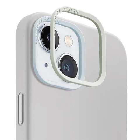 Etui UNIQ Lino Hue Magclick Charging do iPhone 15 - jasnoszare Etui UNIQ Lino Hue Magclick Charging do iPhone 15 - jasnoszare
