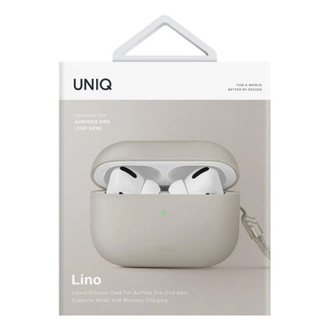 Etui UNIQ Lino na AirPods Pro 2 - beżowe Etui UNIQ Lino na AirPods Pro 2 - beżowe
