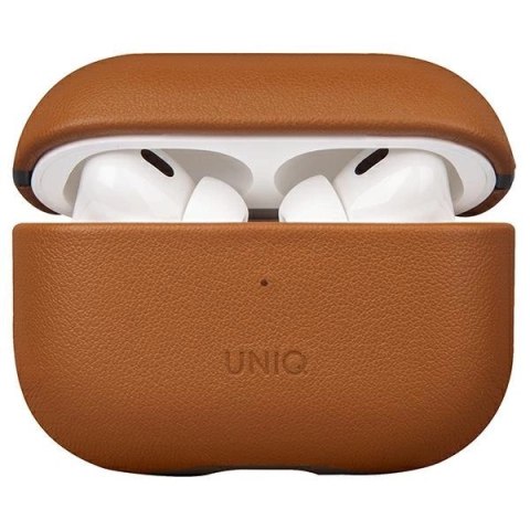 Etui UNIQ Terra Genuine Leather na AirPods Pro 2 - brązowe Etui UNIQ Terra Genuine Leather na AirPods Pro 2 - brązowe
