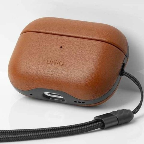 Etui UNIQ Terra Genuine Leather na AirPods Pro 2 - brązowe Etui UNIQ Terra Genuine Leather na AirPods Pro 2 - brązowe
