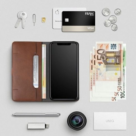 Etui Uniq Journa na iPhone 12 / iPhone 12 Pro - szare Etui Uniq Journa na iPhone 12 / iPhone 12 Pro - szare