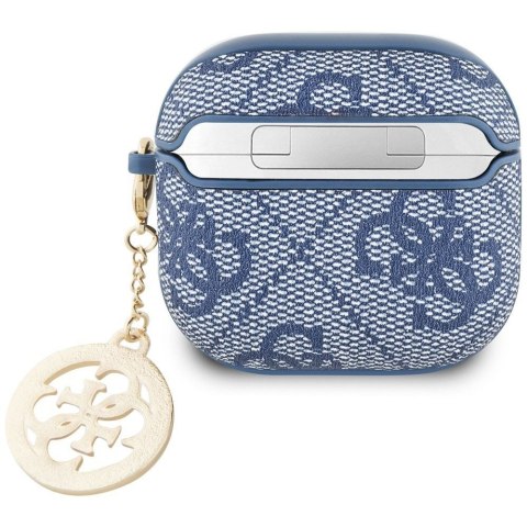 GUESS futerał do APPLE AirPods 4 GUA4P4E4CDB (PU 4G W/ Strass Charm) niebieski