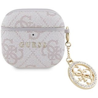GUESS futerał do APPLE AirPods 4 GUA4P4E4CDP (PU 4G W/ Strass Charm) różowy