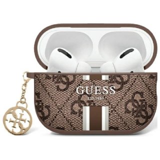GUESS futerał do APPLE AirPods Pro 2 (2022 / 2023) GUAP2P4RPSW (4G Printed Stripes Charm) brązowy